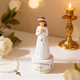 Keepsake box opens to store rosaries, jewelry, or notes.