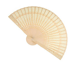 FORsun sandalwood fan wood-grain detail highlights natural craft and charm.