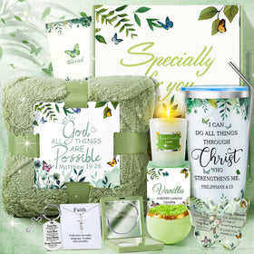 Fortuning's JDS 13PCS Christian Gifts basket, ideal for faith-filled birthday surprises.