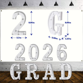 Forwe grad 2026 white acrylic lights create a modern ambiance