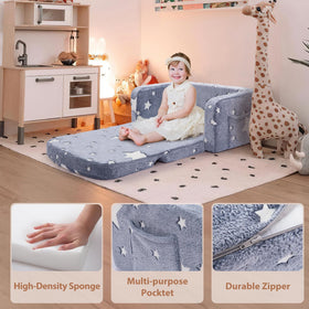 Foryoomi Extra Wide Kids Couch lightweight and foldable for easy transport