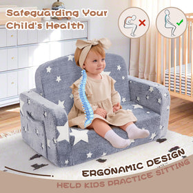 Foryoomi Extra Wide Kids Couch removable machine-washable cover for easy cleaning