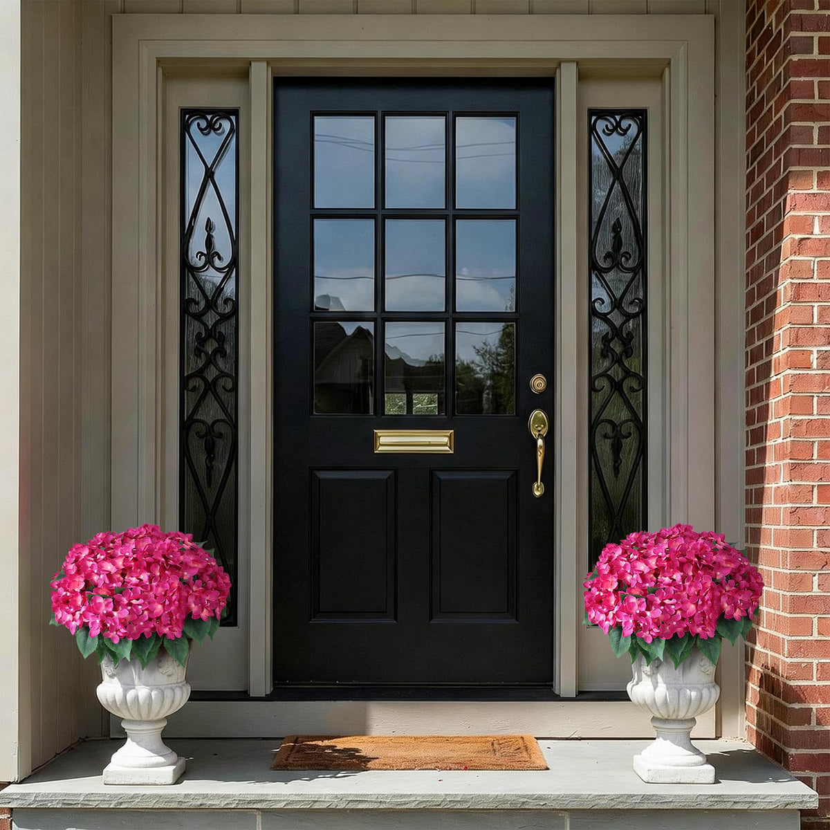 FOTEEWL 17-inch hydrangea stems with steel wire enable easy shaping and full arrangements