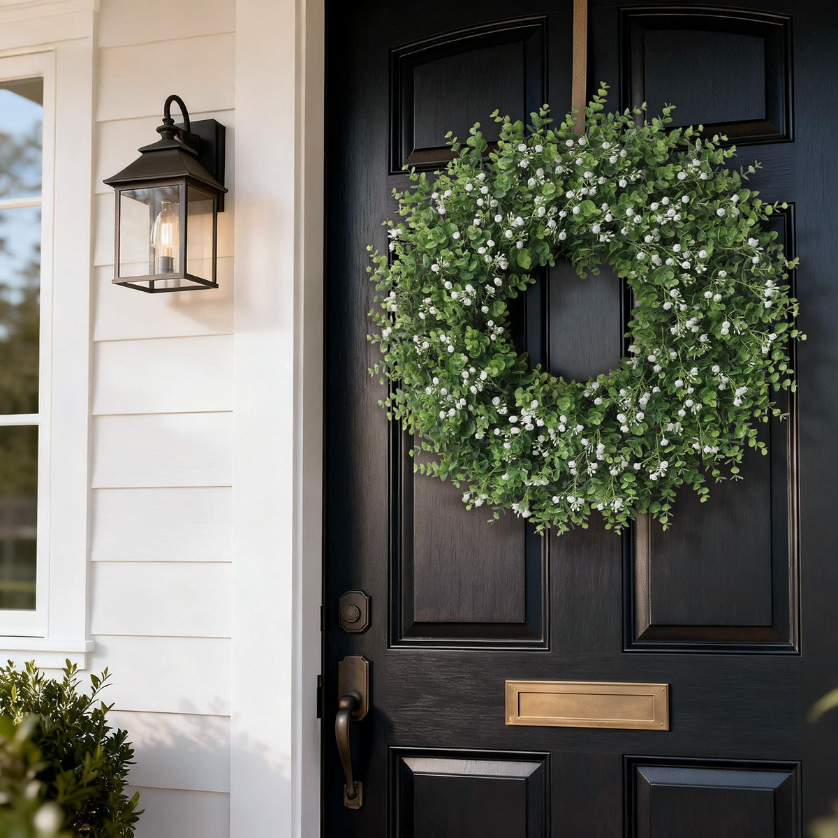 FOTEEWL 26-inch wreath shipped compactly and ready to shape for full effect