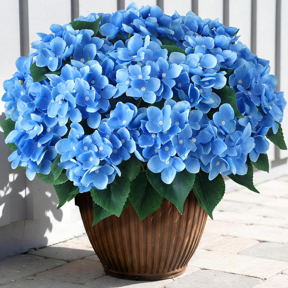 FOTEEWL 8-bundles front door hydrangea for welcoming outdoor decor.