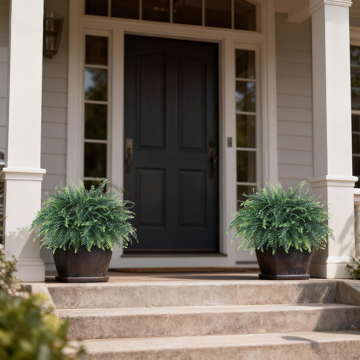 FOTEEWL lush-appearance ferns enhance living rooms and outdoor corners