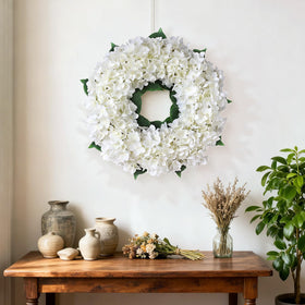 FOTEEWL wreath in living room setup enhances farmhouse style.