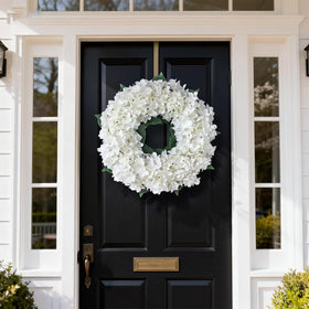 FOTEEWL artificial wreath UV-resistant for outdoor use.