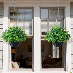 FOTEEWL boxwood basket in living room for easy green touch