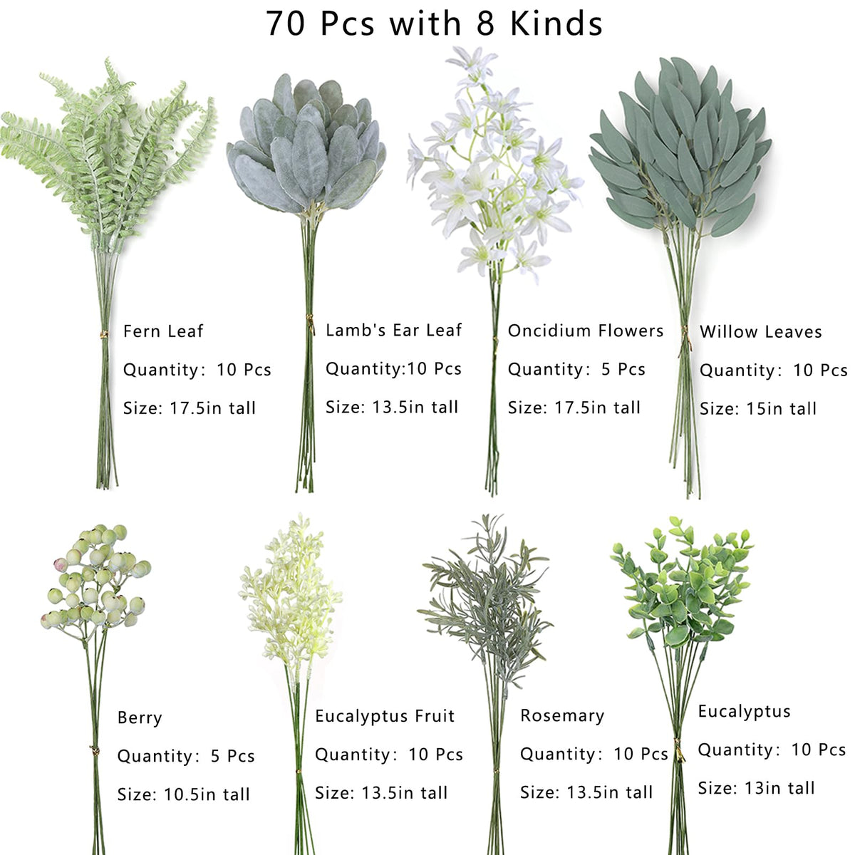 FOTEEWL eucalyptus-stem-13-inch for realistic bouquet fillers and centerpieces