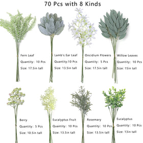 FOTEEWL eucalyptus-stem-13-inch for realistic bouquet fillers and centerpieces