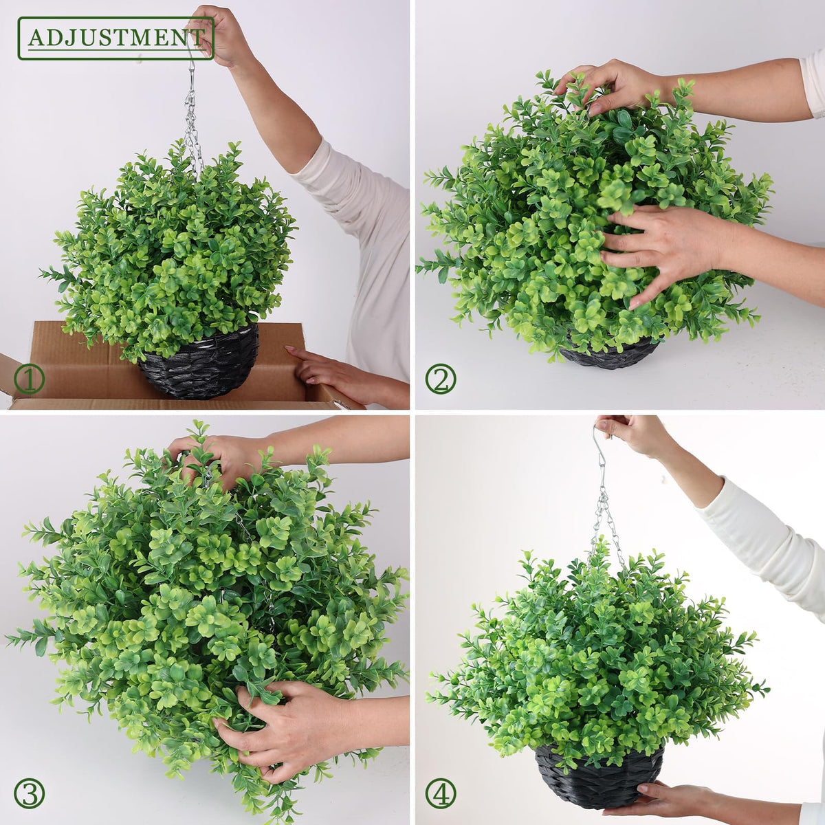 FOTEEWL faux boxwood decor for year round garden styling