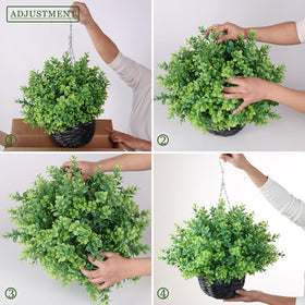 FOTEEWL faux boxwood decor for year round garden styling