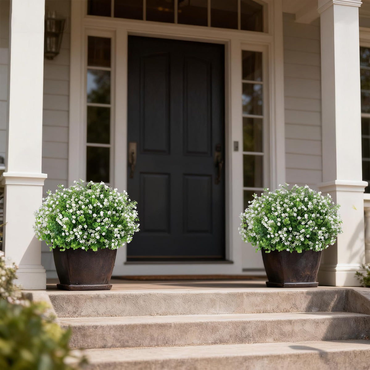 FOTEEWL lavender and green boxwood accents on topiary for calming ambiance.