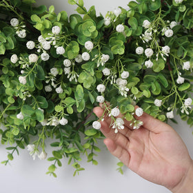 FOTEEWL outdoor porch decor featuring a lush eucalyptus wreath