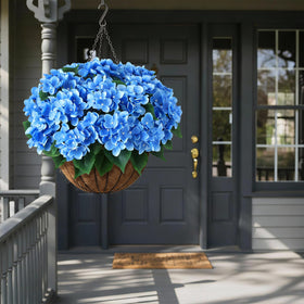 FOTEEWL realistic blue hydrangea bouquet for versatile use.