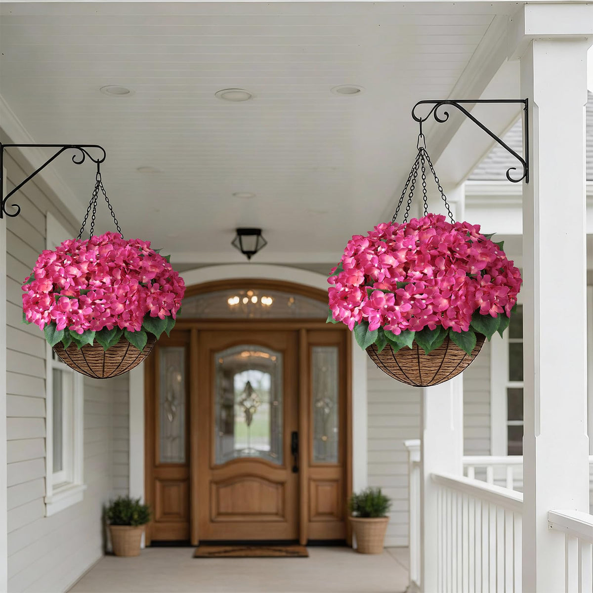 FOTEEWL sun-resistant hydrangea blooms stay vibrant outdoors with waterproof, UV-stable design
