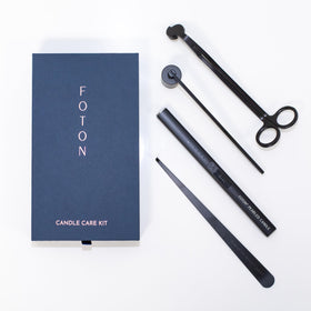 Foton Candles Care Kit USB rechargeable lighter for quick, safe candle ignition.