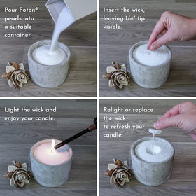 Foton Pearled Candle pour process for customizable design