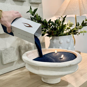 Foton Pearled Candle sand texture adds tactile elegance to decor.