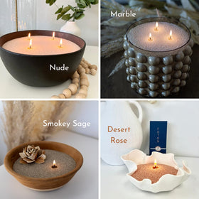 Foton Pearled Candle wax sand texture close-up for customizable aesthetic in homes