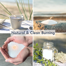 Foton Pearled Candle on a table setting creates a cozy, unscented ambiance.