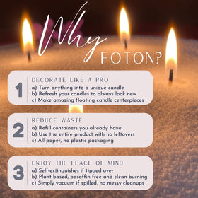 Foton Pearled Candle as a centerpiece in a modern setting