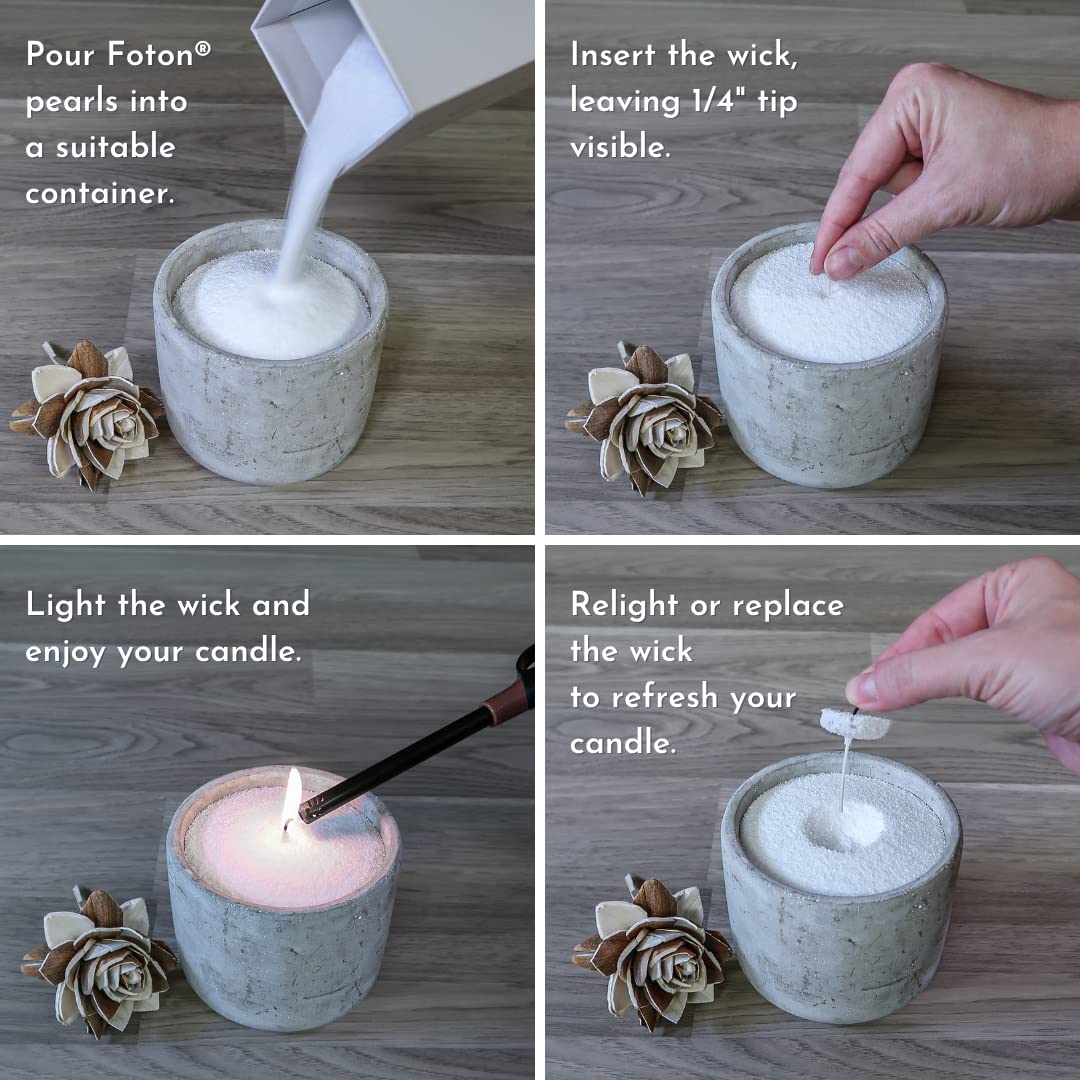 Close-up of pearled candle sand showing creamy texture and premium finish.