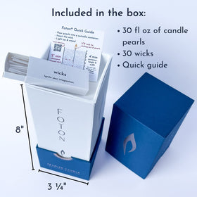 Foton Pearled Candle wick replacement shown for extended burn time options.