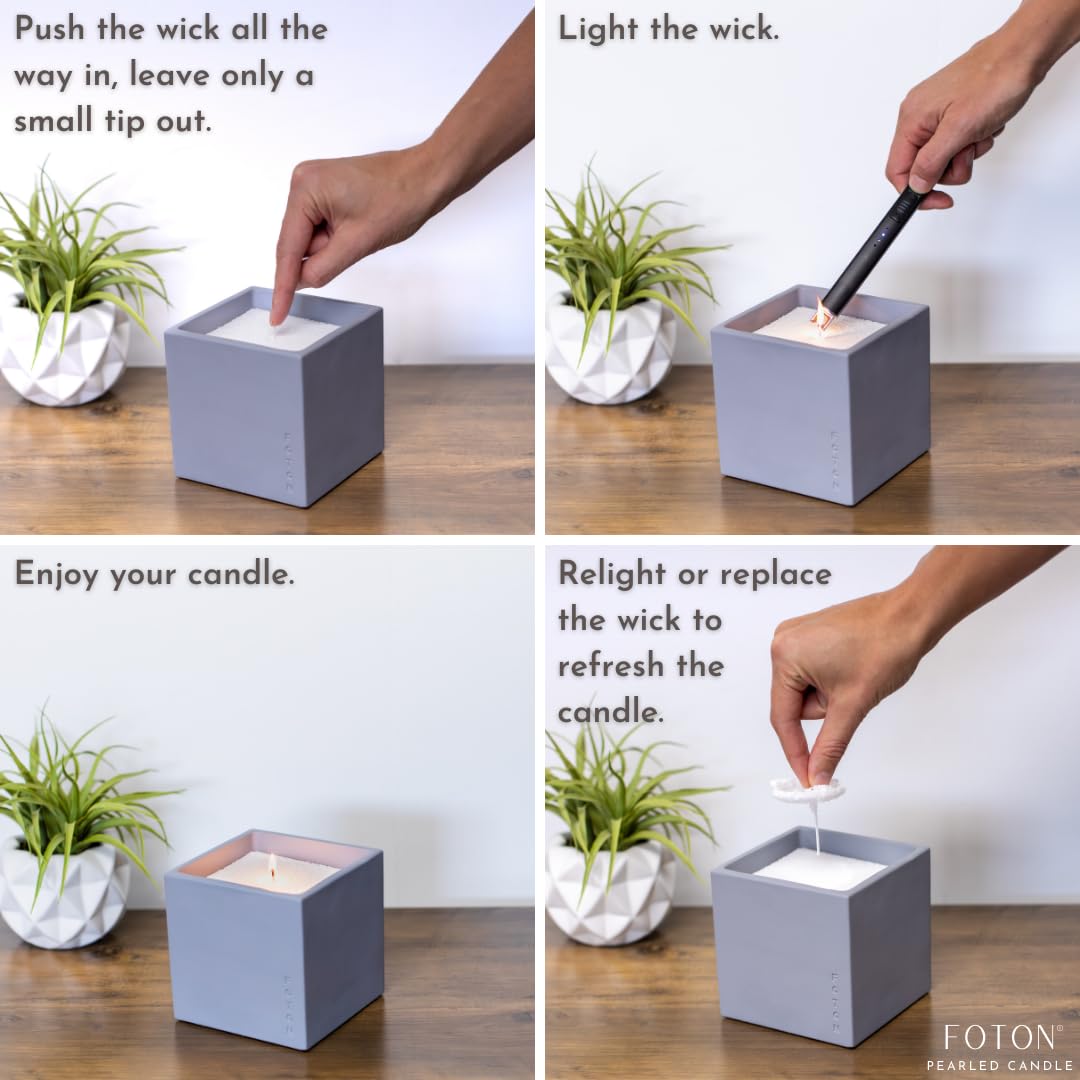 Foton Refillable candle sand system demonstrates endless customization options.