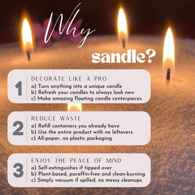 Foton Sandle design possibilities for personalized home candles.