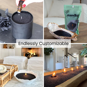 Foton Sandle refillable wick option to refresh candles with less waste.