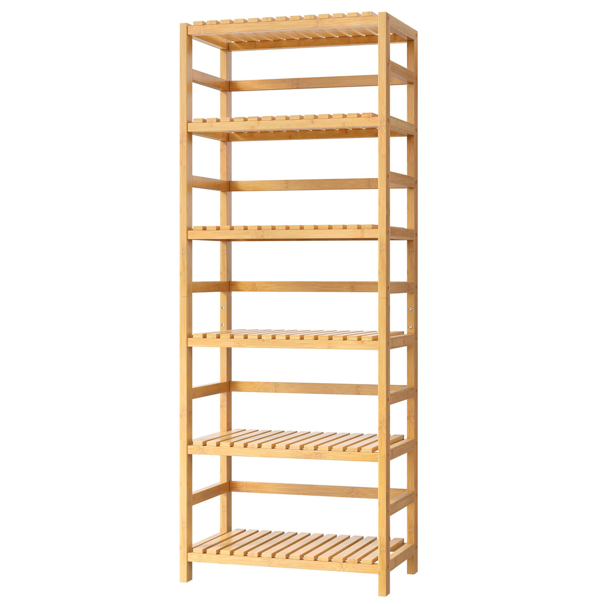 FOTOSOK bamboo shelf cleans easily with soft cloth and damp wipe