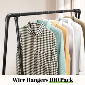 Fotoumgl chrome finish hangers bring neat durable closet look.