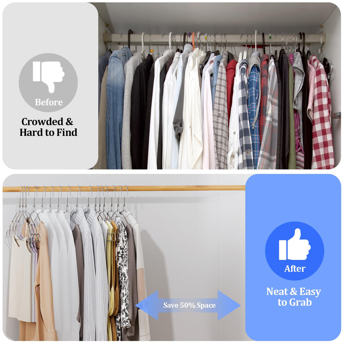 Fotoumgl standard-size hanger fits most tops, jackets, and dresses.