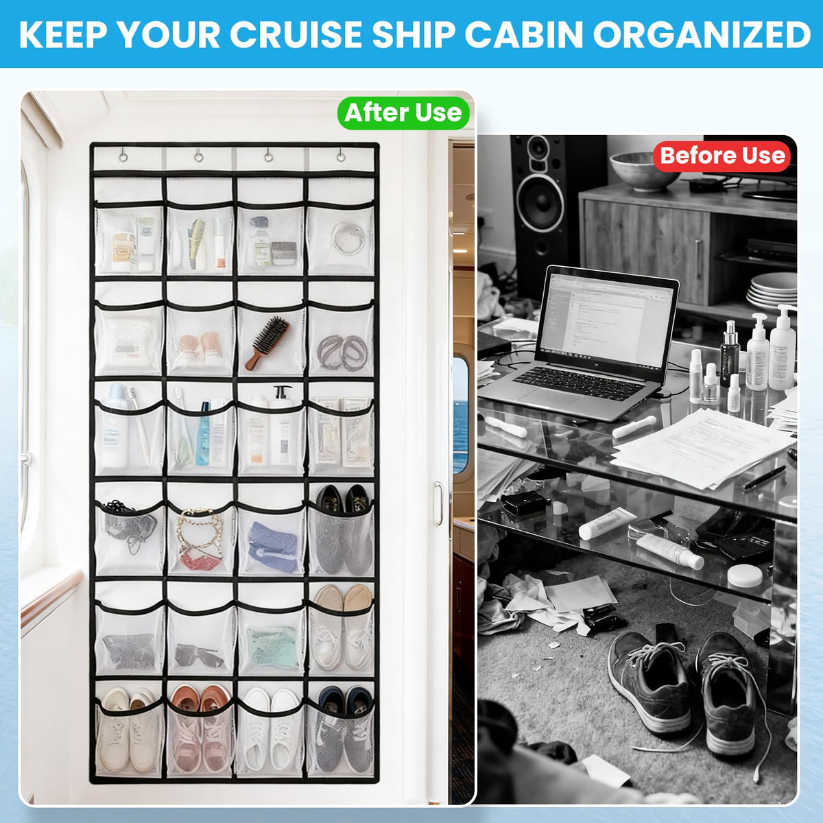 FOTSHARER cabin-door mount adds vertical storage in tight spaces