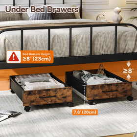 FOUCSSOMEI under-bed shoe organizer neatly fits under most beds