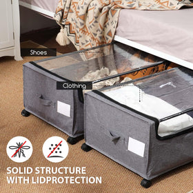 FOUCSSOMEI under-bed storage space-saving design maximizes closet space.