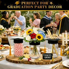FOUGURTF glass jars with tassel detail add classic celebration vibes.