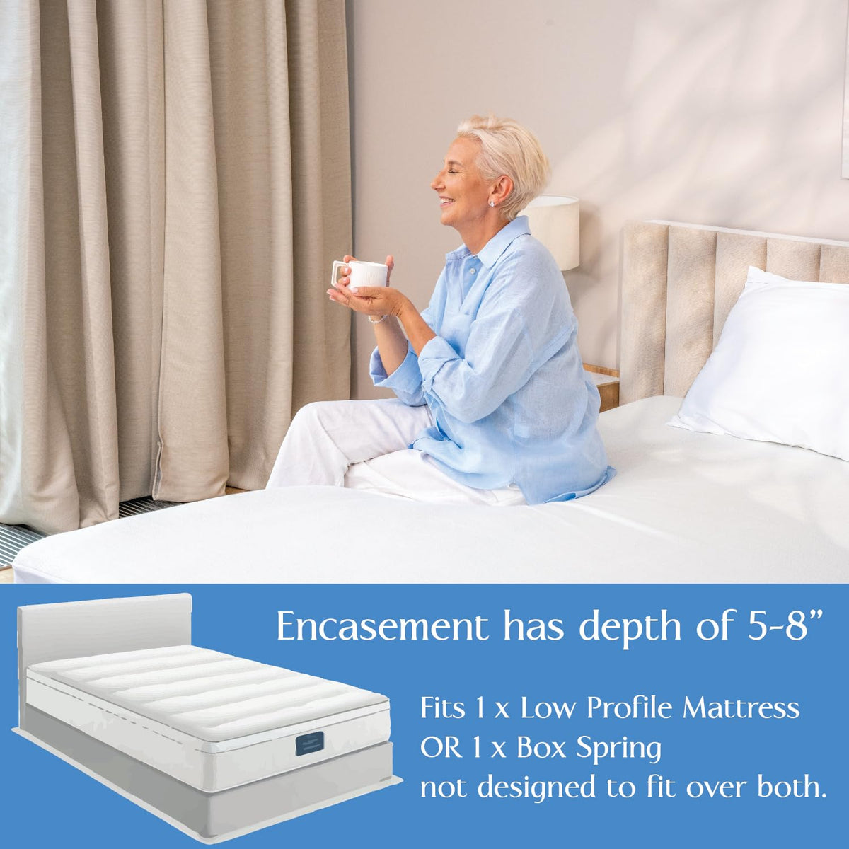Four Seasons Essentials 5-8 inch depth encasement for secure, snug fit