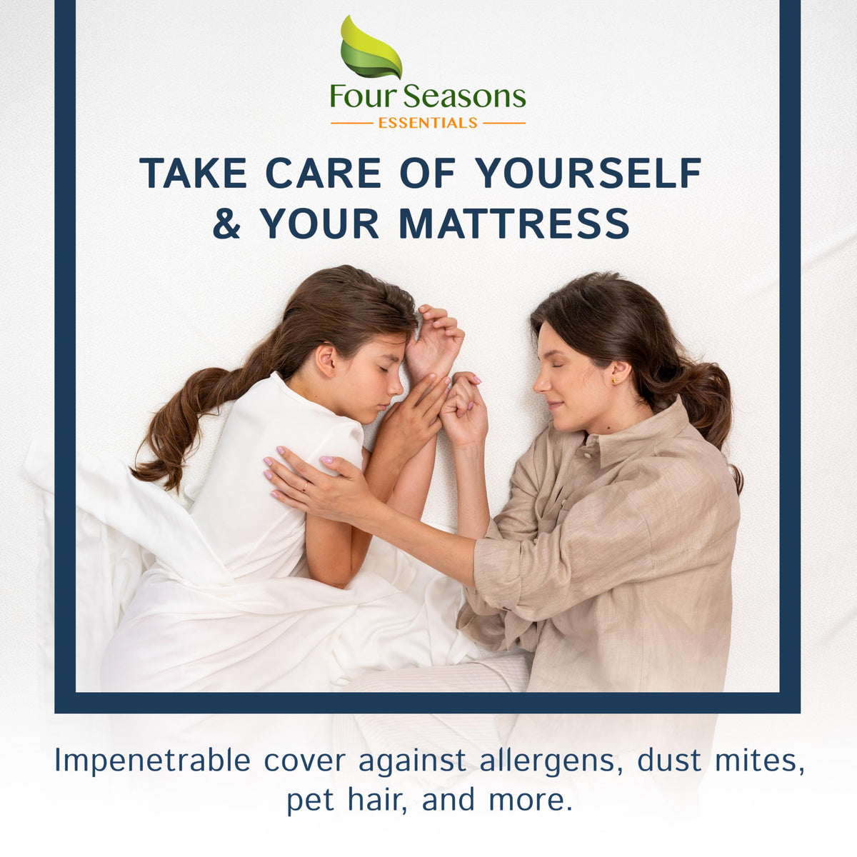 Four Seasons Essentials durable polyester exterior and polyurethane lining for lasting use.