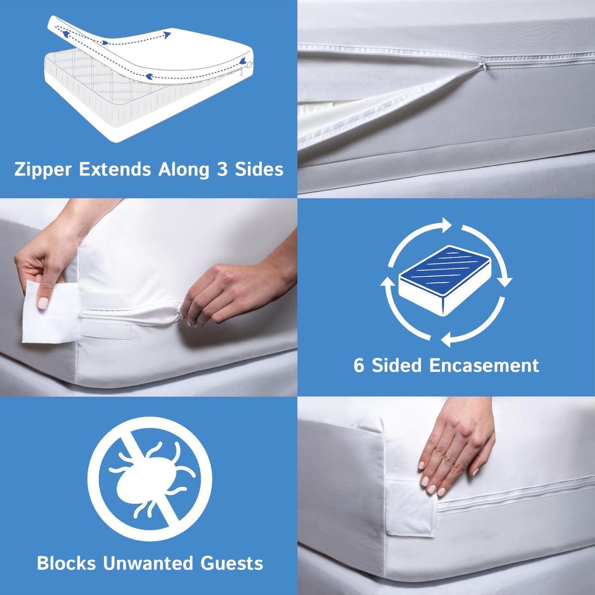 Four Seasons Essentials hypoallergenic encasement shields from dust and allergens