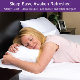 Soft noiseless fabric of the Olympic Queen protector minimizes crinkles during sleep