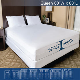 Four Seasons Essentials six-sided zippered encasement provides full mattress protection.