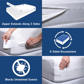 Four Seasons Essentials soft, noiseless fabric delivers comfortable protection.