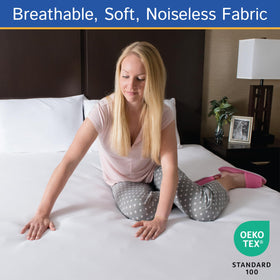Four Seasons Essentials soft breathable twin cover maintains comfort while protecting mattress.