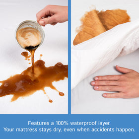 Four Seasons Essentials Twin XL hypoallergenic cover reduces irritants and keeps sleeping surface clean