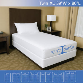 Interior waterproof polyurethane lining of Four Seasons Essentials Twin XL protector blocks liquids