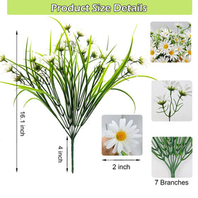 FOUSUKA weatherproof silk daisies ideal for outdoor planters