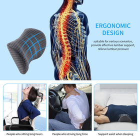 FOUSUPDT back pillow with removable cover showcasing easy maintenance and breathability.